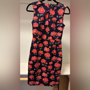 Floral Sleeveless Sheath Dress Dress